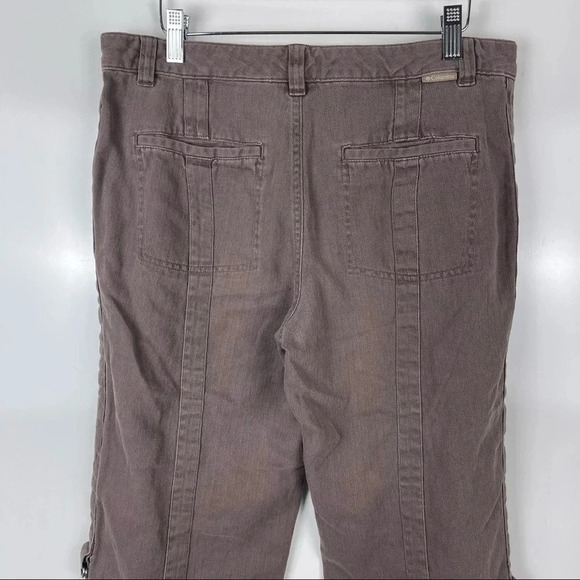Columbia Brown Straight Leg Convertible Capri Cropped Denim Pants Size 10 - Picture 9 of 9